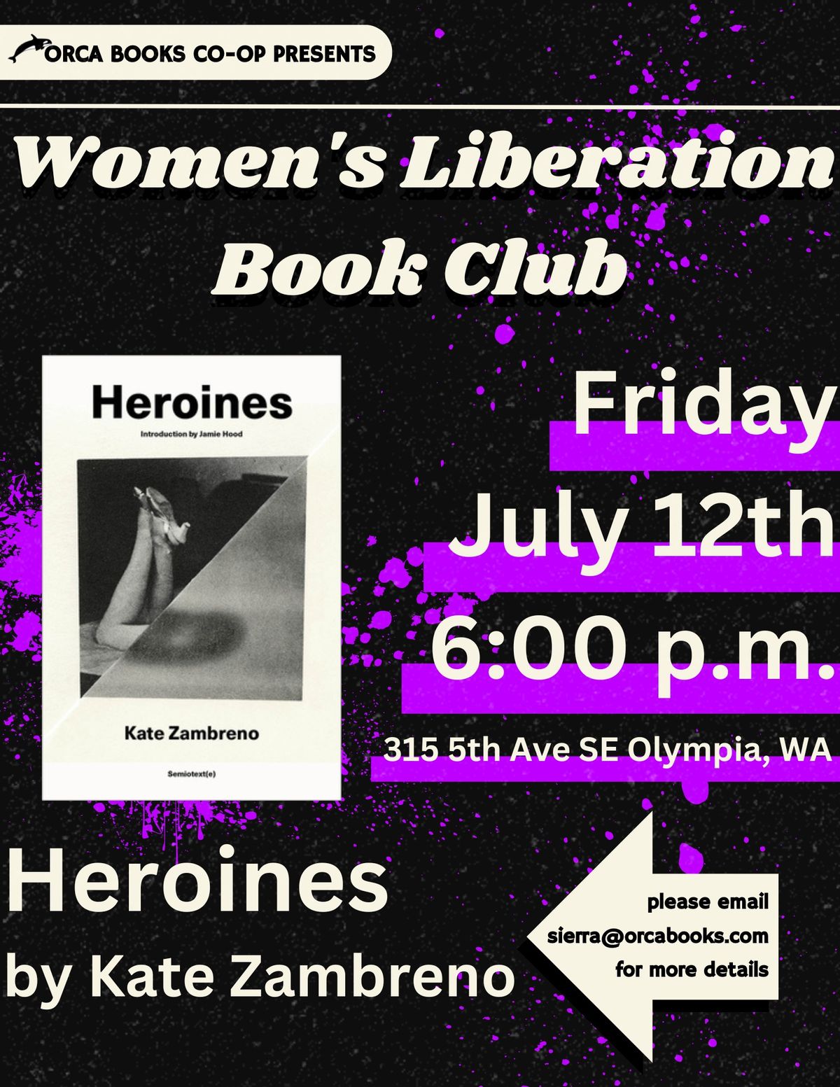 Women's Liberation Book Club- Heroines by Kate Zambreno