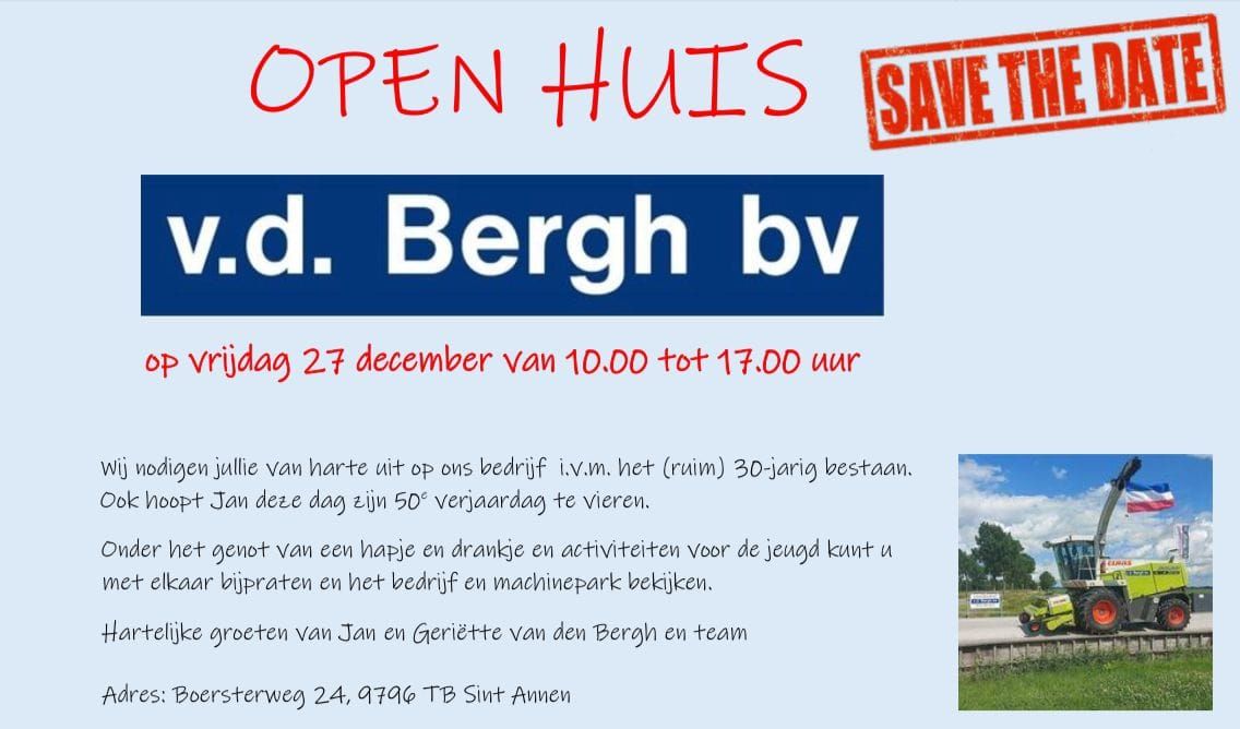 Open huis VD BERGH BV.