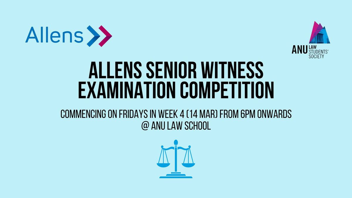 Allens Senior Witness Examination Competition 2025