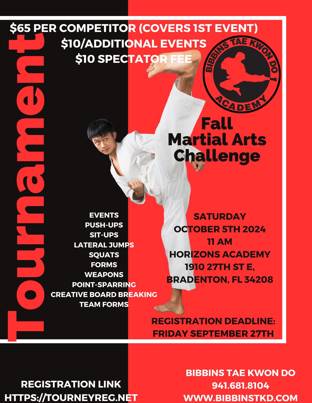 Bibbins Tae Kwon Do 2024 Fall Martial Arts Challenge