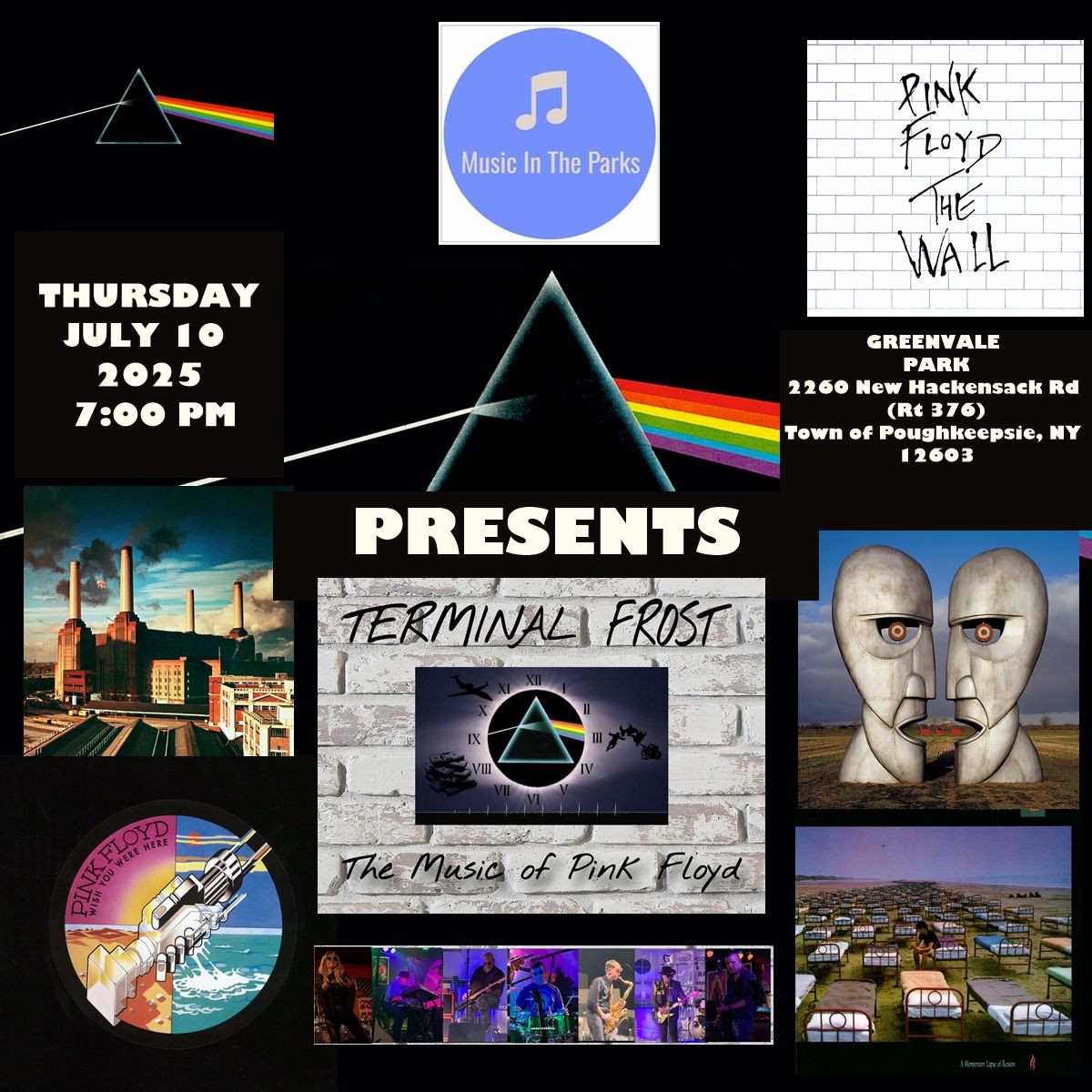 Town of Poughkeepsie presents Terminal Frost the music of Pink Floyd