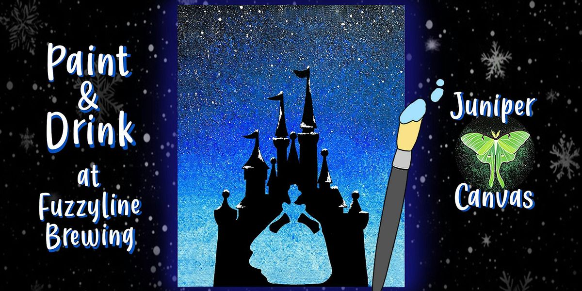 Paint & Drink at Fuzzyline Brewing: Snowy Castle