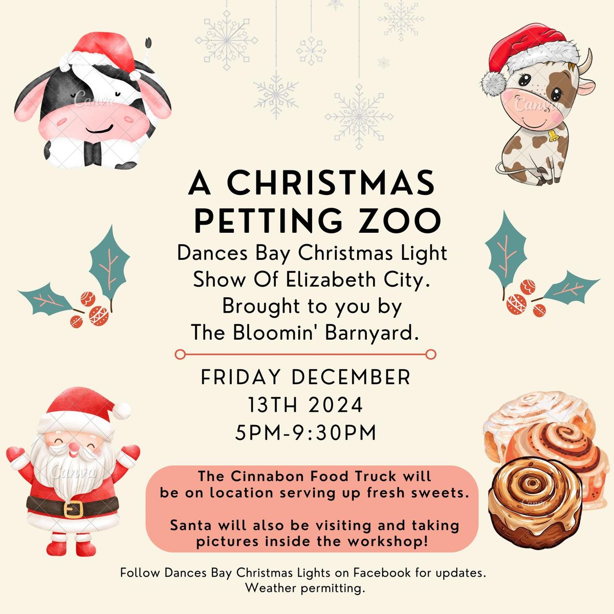 A Christmas petting zoo and visits with Santa 