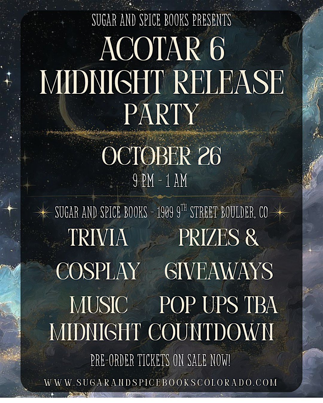 ACOTAR Midnight Release Party: A Velaris Starfall Celebration