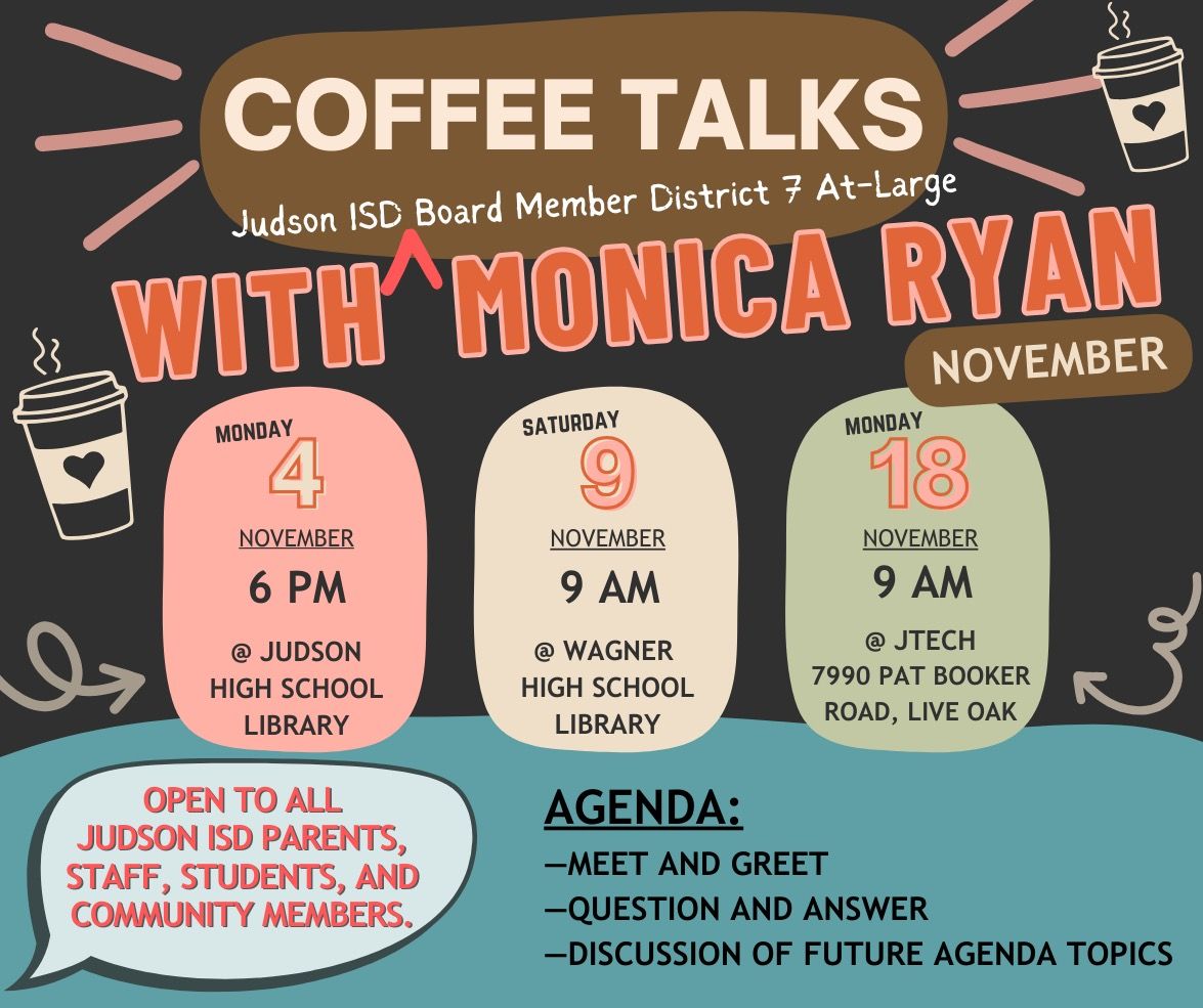 Coffee Talk with Judson ISD Trustee Monica Ryan