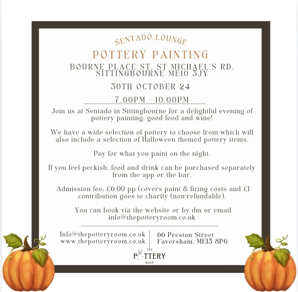 Pottery Painting Evening @ Sentado Lounge