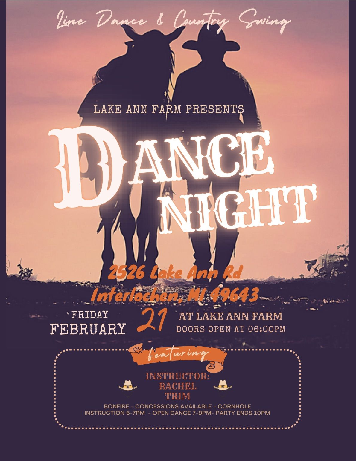 February 2025 - Line Dancing at Lake Ann Farm