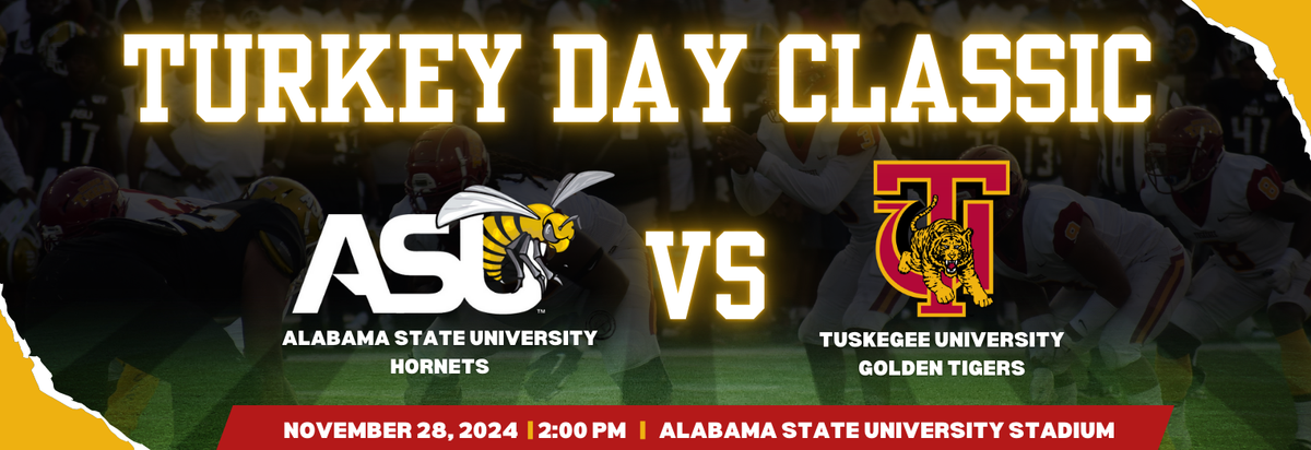 Tuskegee Golden Tigers at Alabama State Hornets Football