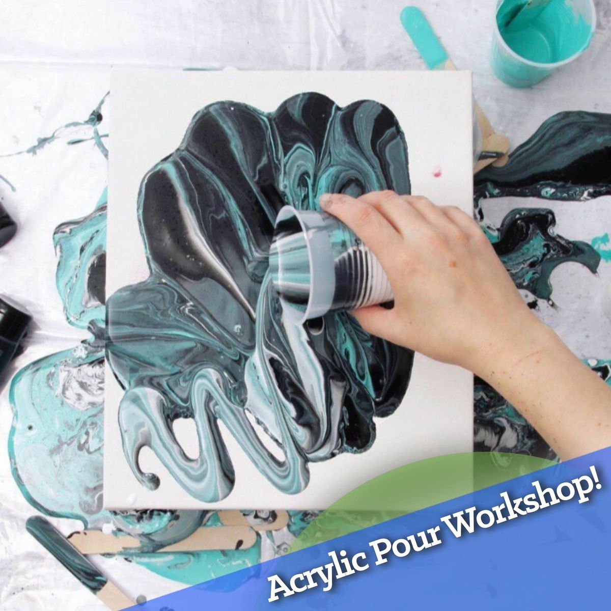 Acrylic Pour Workshop  - Paint And Sip!