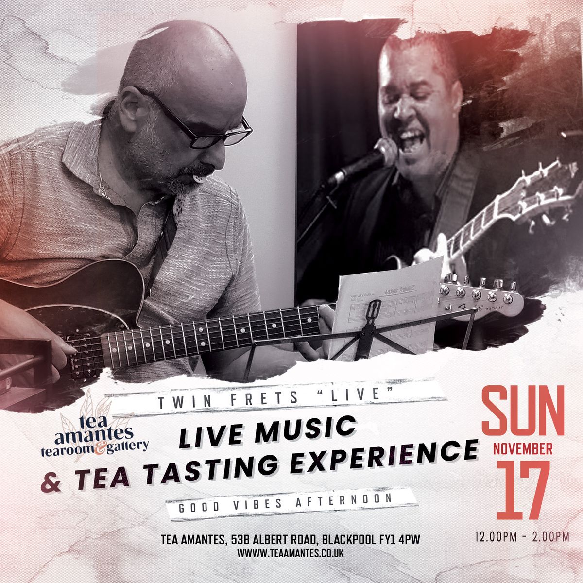 Live Music & Tea Tasting Experience: \u2013 Sunday 17.11.2024 at 12.00