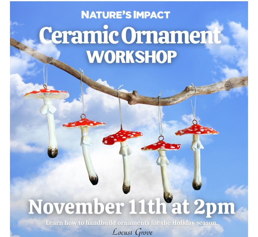 Ceramic  Ornament Making Workshop with Nature's Impact at Locust Grove! 