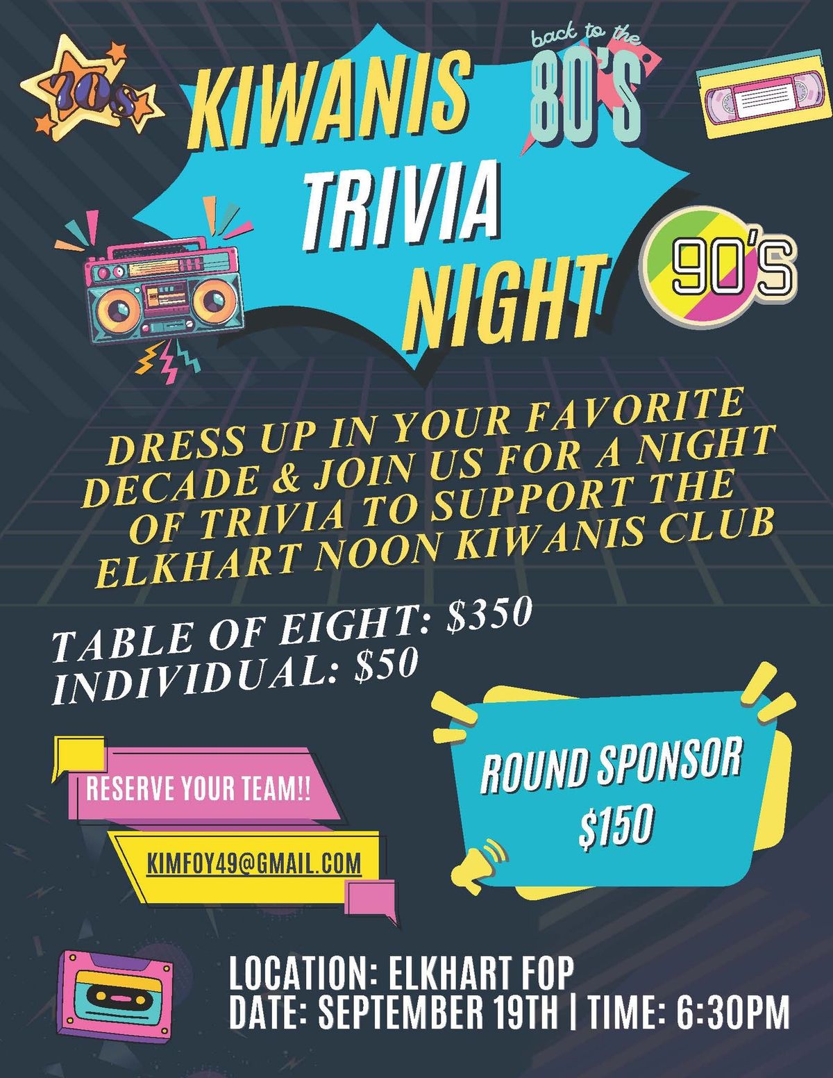 Get ready to groove to 80's beats and test your knowledge for a good cause