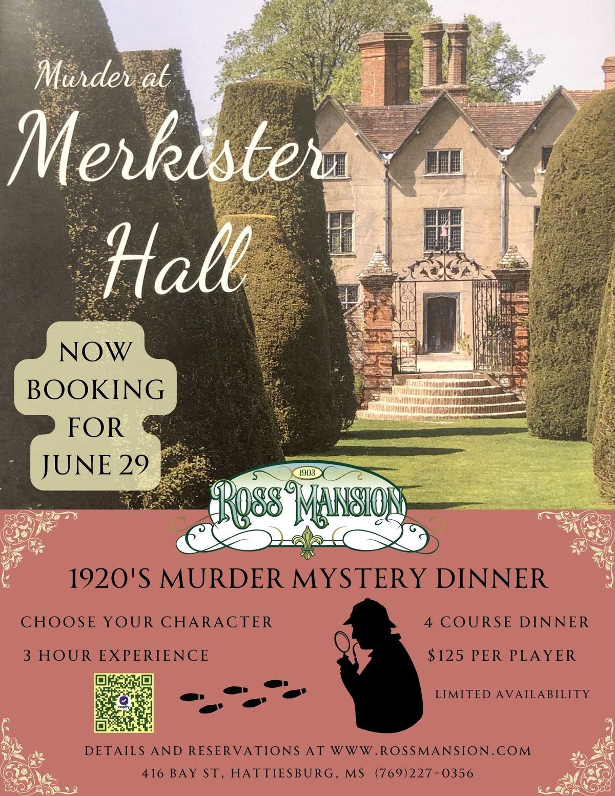Vintage Murder Mastery Dinner: Historic Ross Mansion