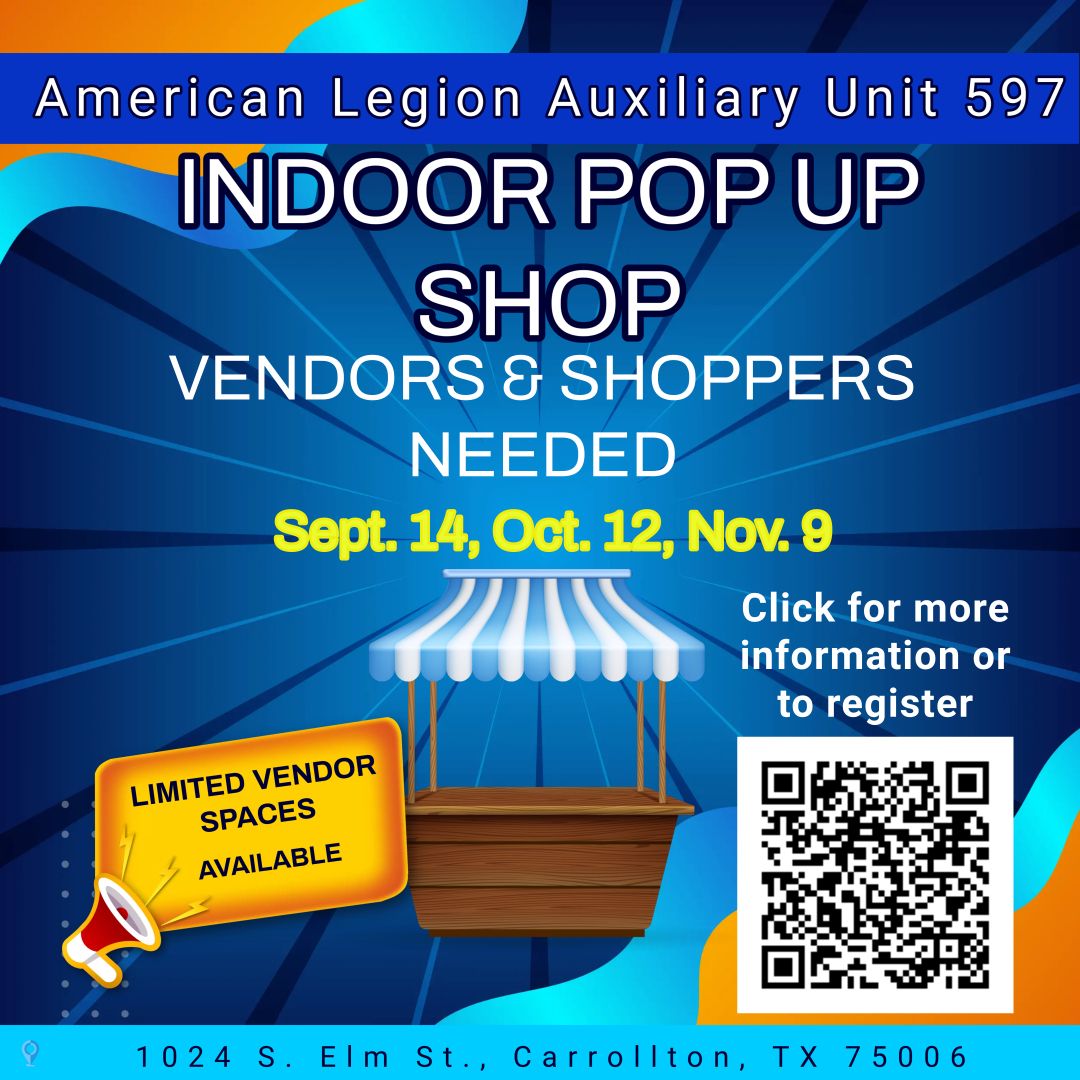 Pop-up Vendor Shop @ American Legion