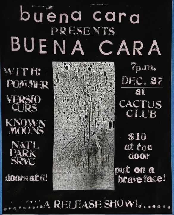 Buena Cara (Release Show) \u2022 Pommer \u2022 Versio Curs \u2022 Known Moons \u2022 NATL PARK SRVC