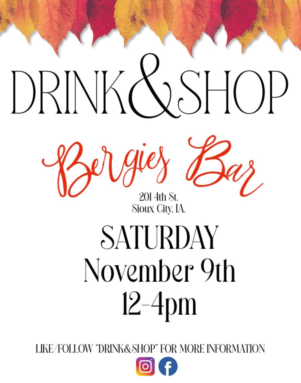 Drink&Shop at Bergies Bar