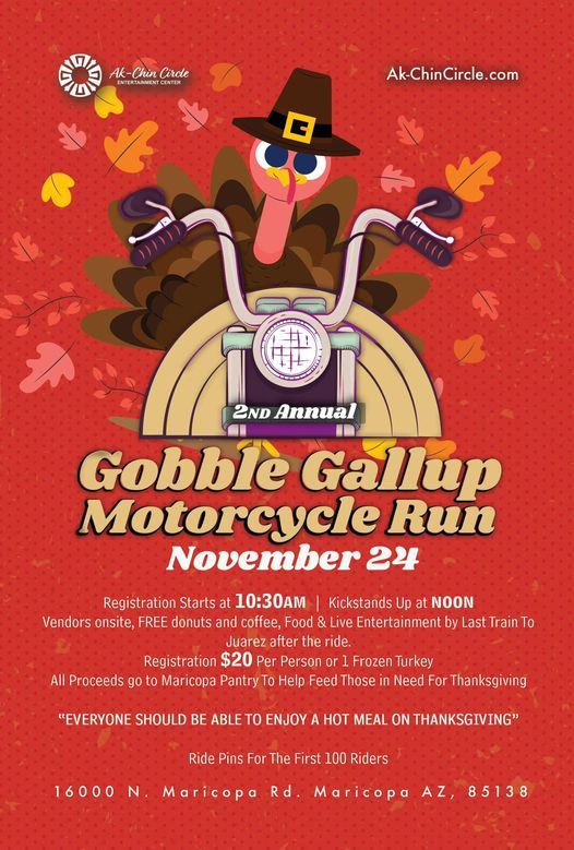 2nd Annual Gobble Gallup Motorcyle Run