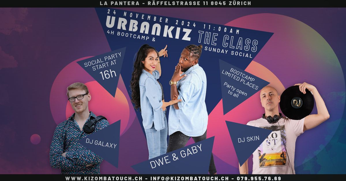 Urban KIZ - the class & Sunday social with DWE & GABY