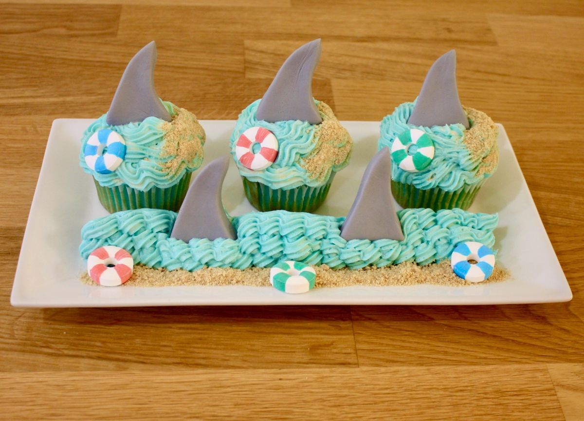 Shark Cupcakes Class (Ages 2-8 w\/ Caregiver)