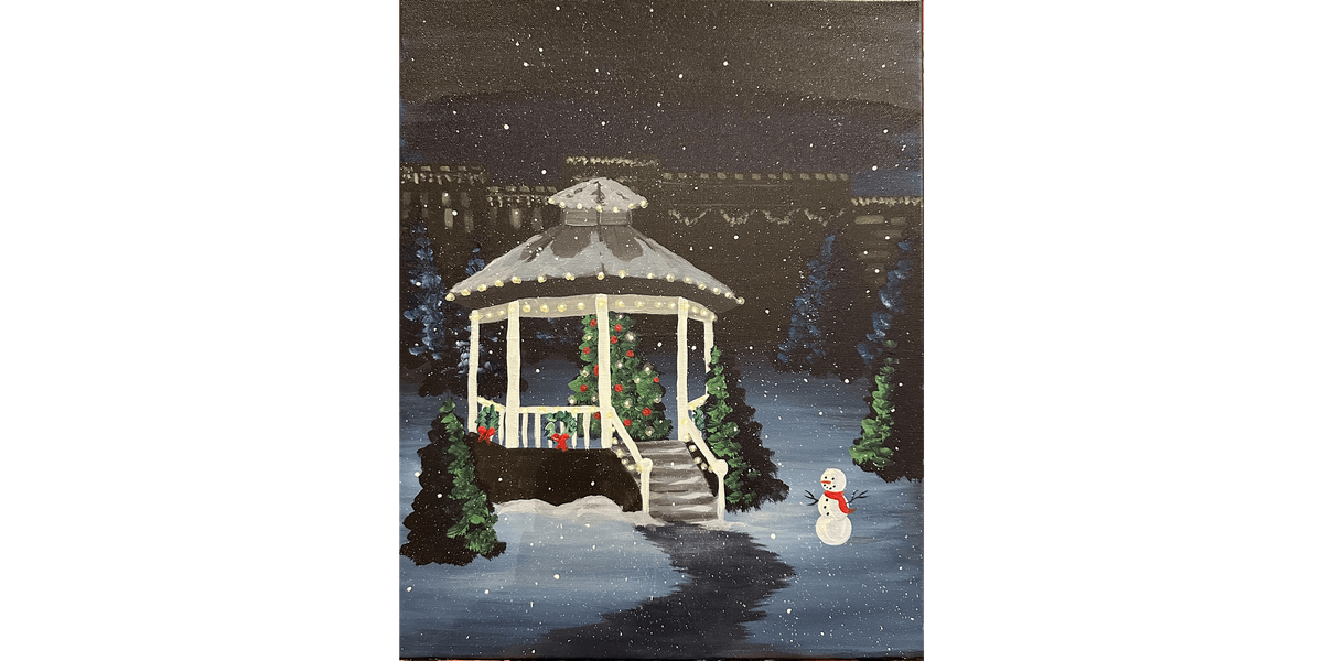 Small Town Christmas Gazebo - Paint and Sip in Cincinnati | Classpop!\u2122