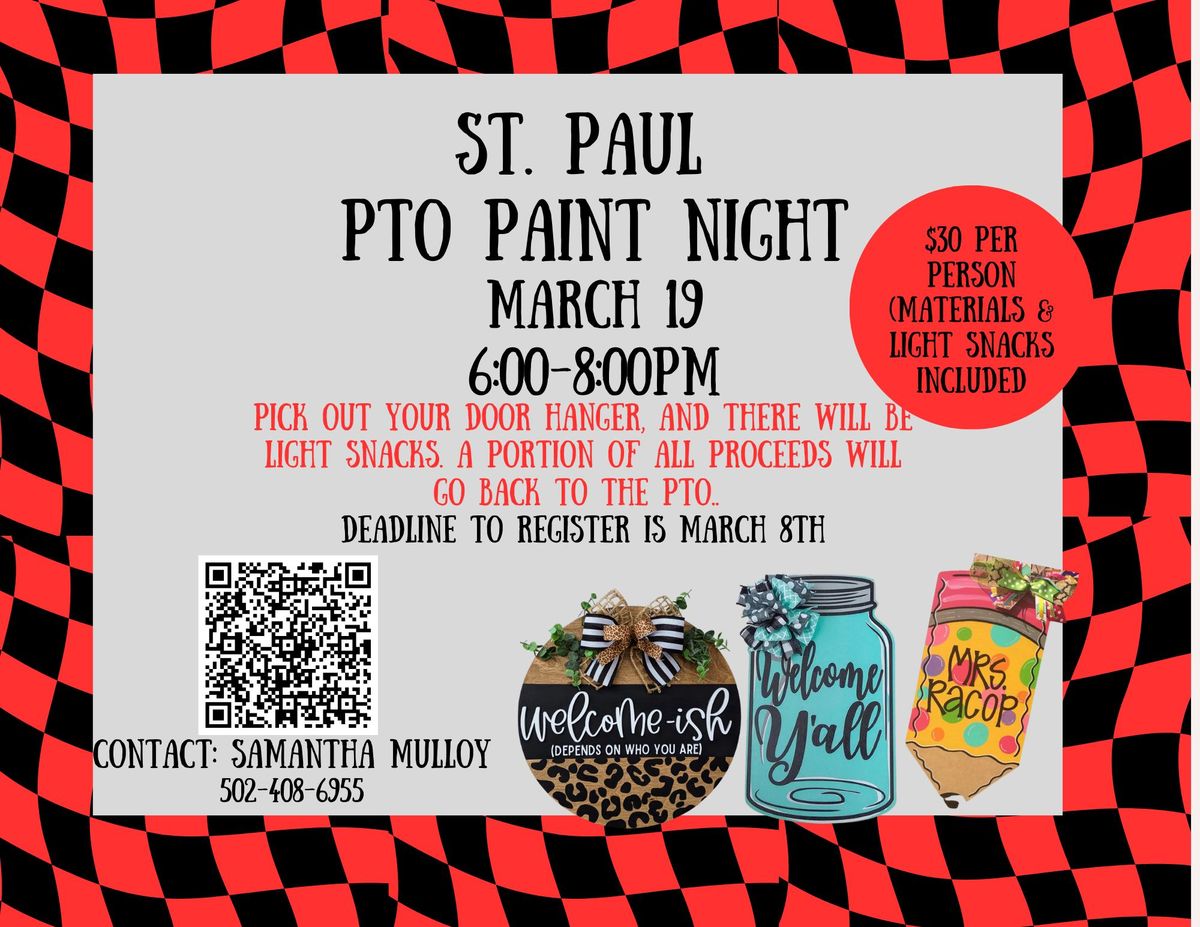 St. Paul PTO Paint Night Fundraiser