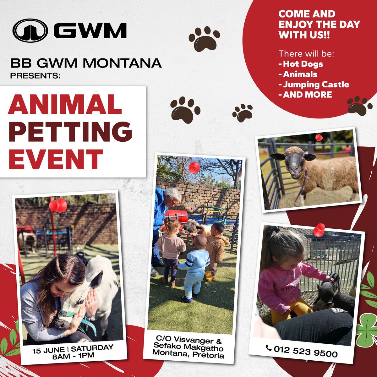 Animal Petting Event @ BB GWM Montana