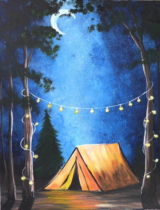  SIGN UP Camping in the Moonlight Paint & Sip