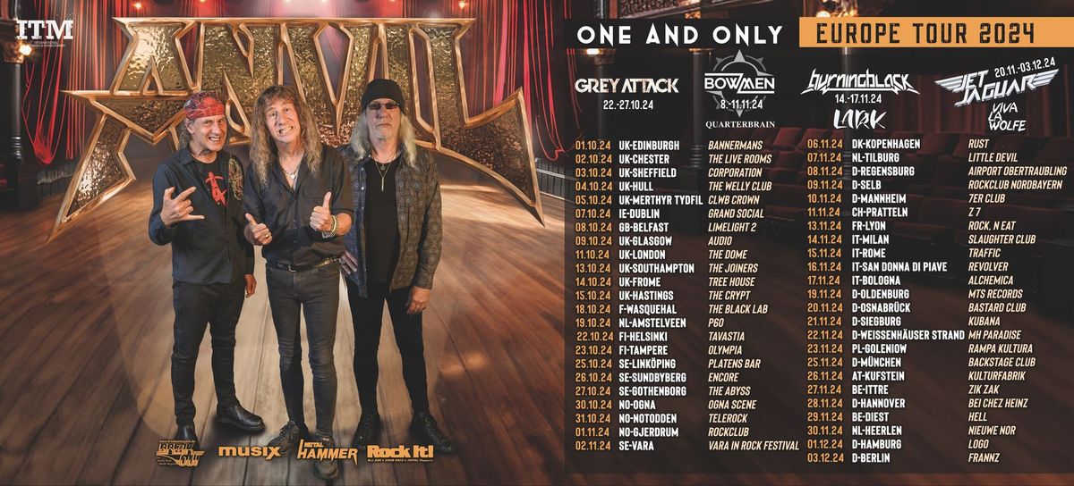 ANVIL Europe Tour 2024 One and Only