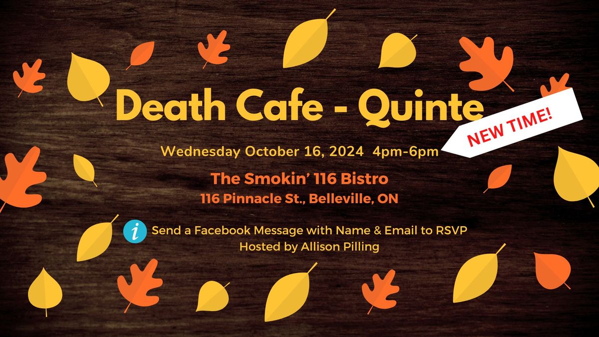 Death Cafe - Quinte October 2024 Event