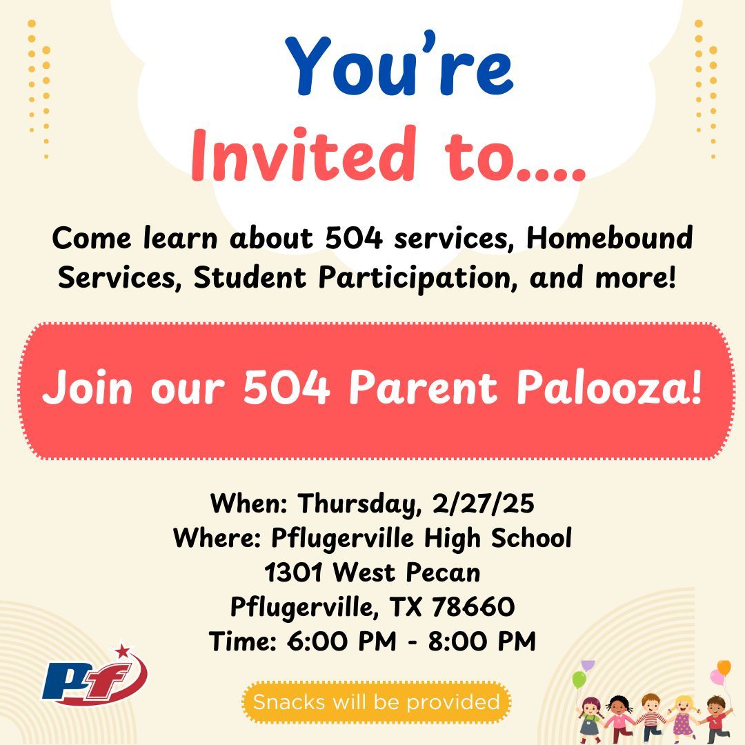 PfISD 504 Parent Night 