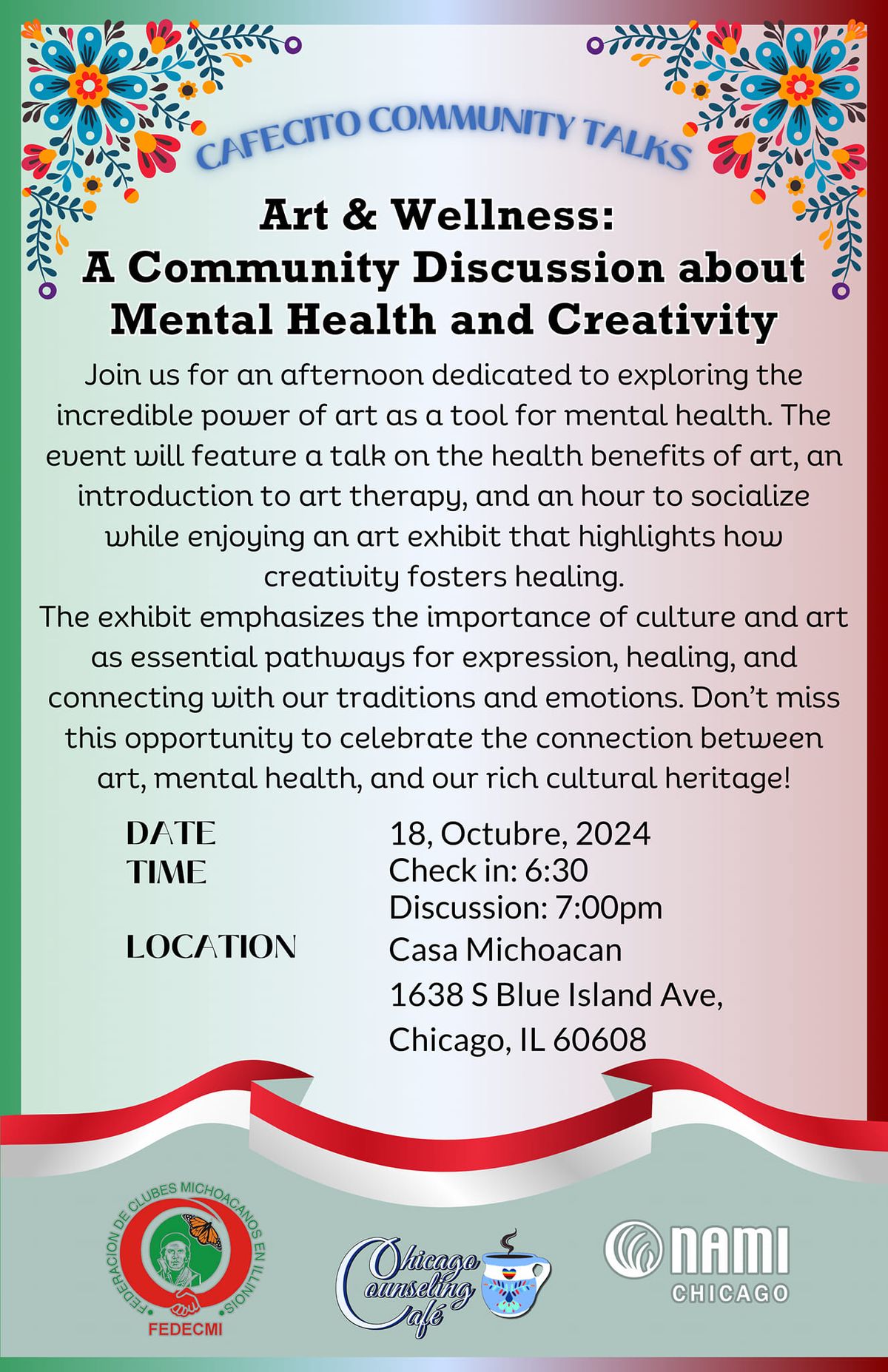 Cafecito Community Talk: Art and Wellness