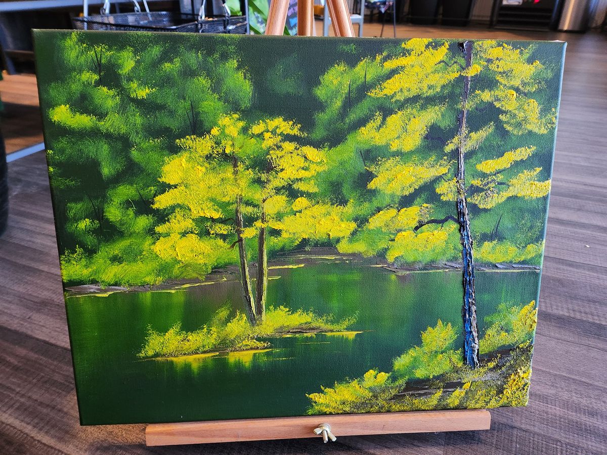 Bob Ross Style Oil Painting Class w\/ Ray Dicken