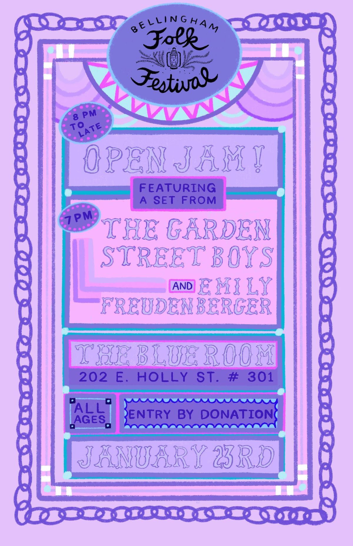 The Bellingham Folk Festival Presents | Open Jam with the Garden St. Boys, Emily Freudenberger