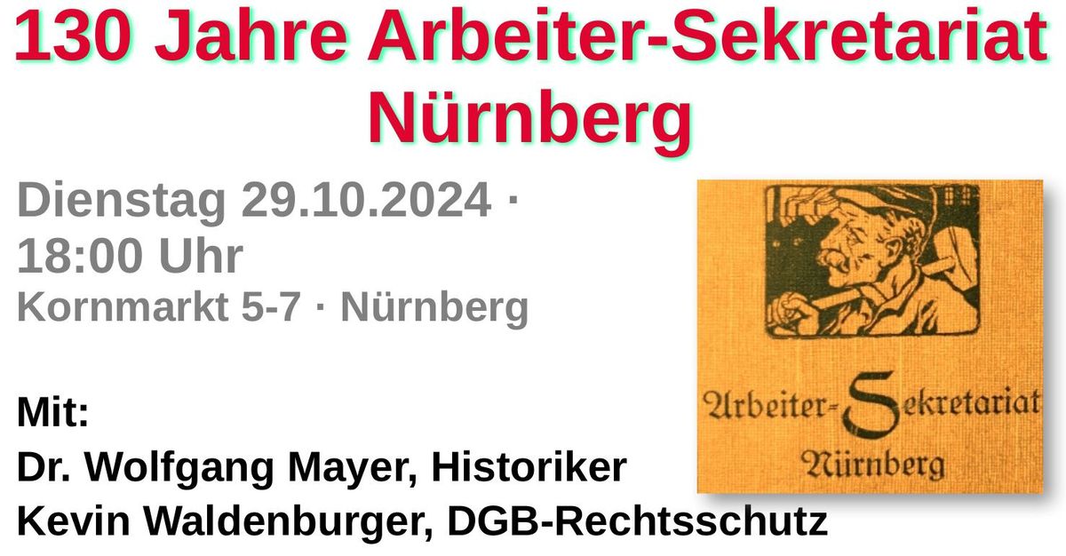 130 Jahre Arbeiter-Sekretariat N\u00fcrnberg