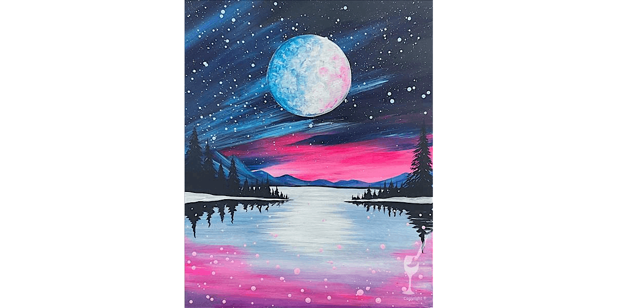 Magical Frozen Lake - Paint and Sip in Houston | Classpop!\u2122