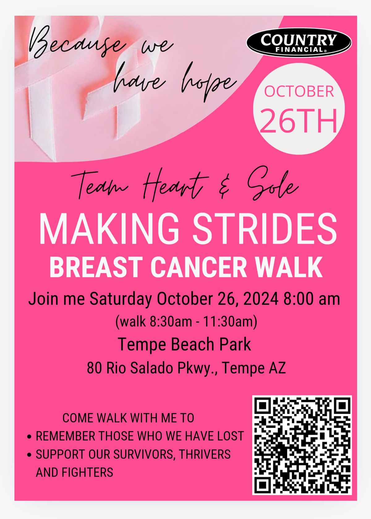 Making Strides Against Breast Cancer Walk