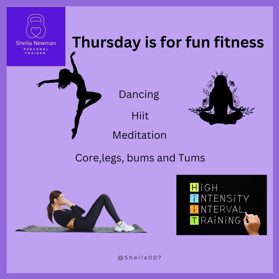 Thursday for fitness \ud83e\ude77\ud83d\udc9c