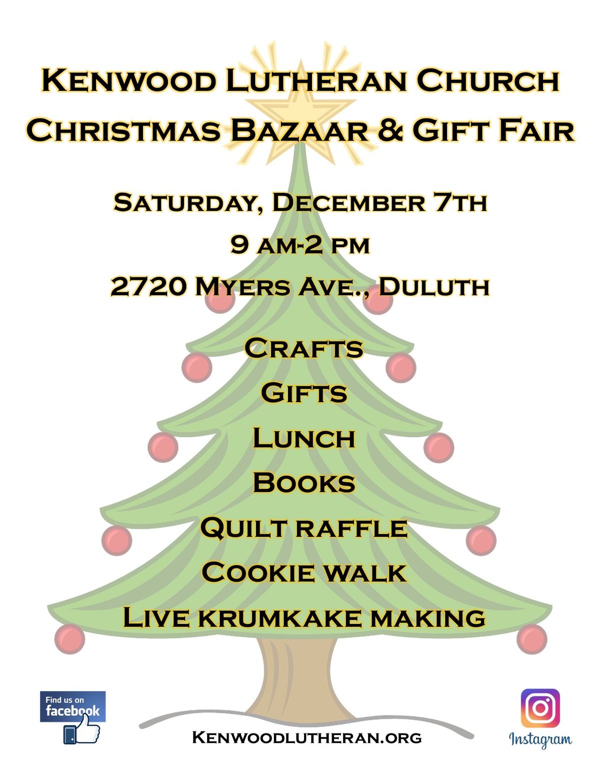 Kenwood Lutheran Church Christmas Bazaar & Gift Fair