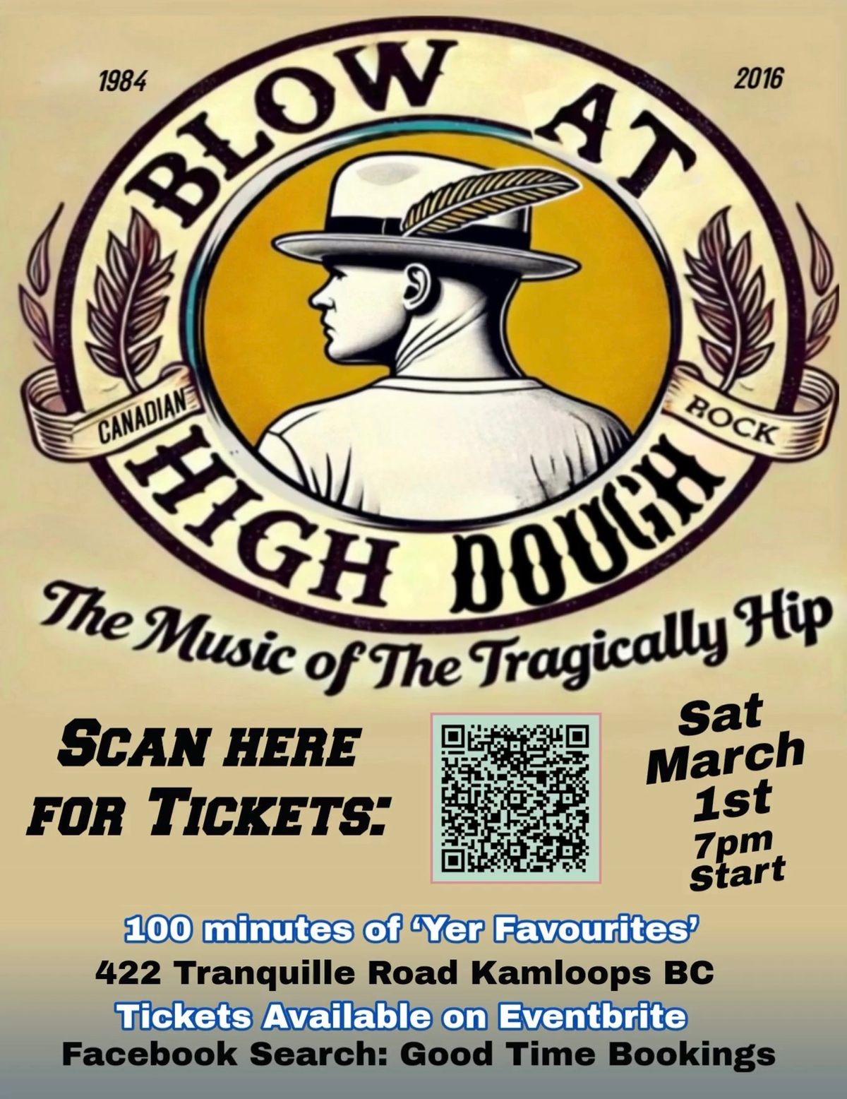  TRAGICALLY HIP TRIBUTE  LIVE @ EFFIE ARTS COLLECTIVE KAMLOOPS!