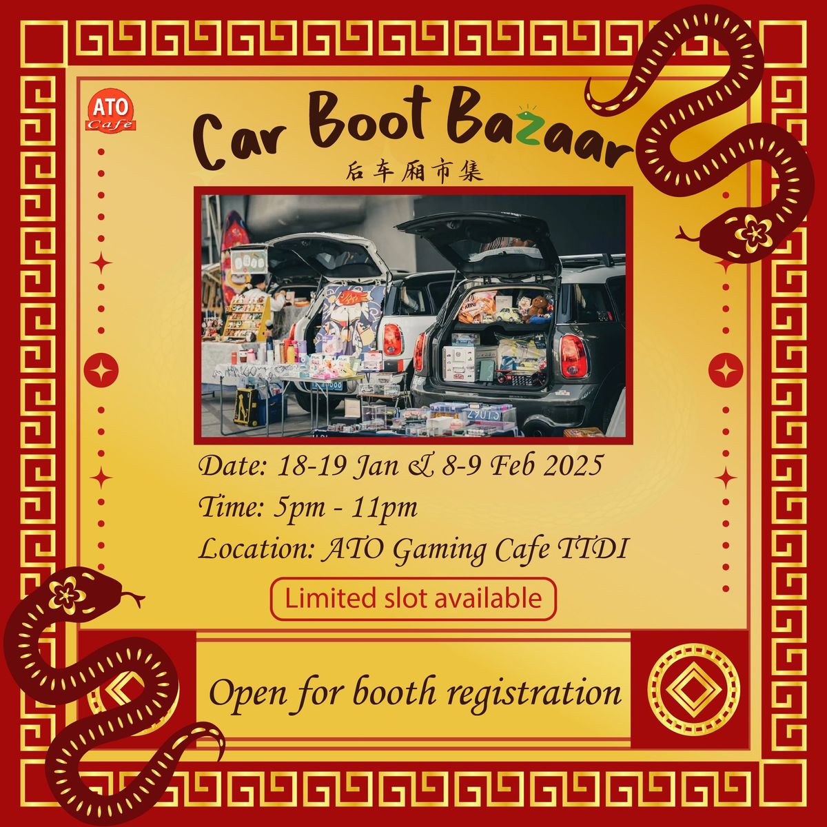 Car boot Bazaar @ ATO Gaming Cafe TTDI