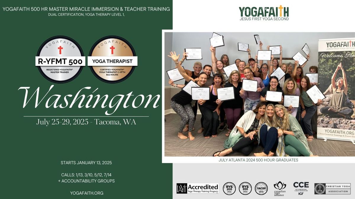 YogaFaith 2024 500 hour Master Miracle Immersion and Teacher Training Online + Immersion