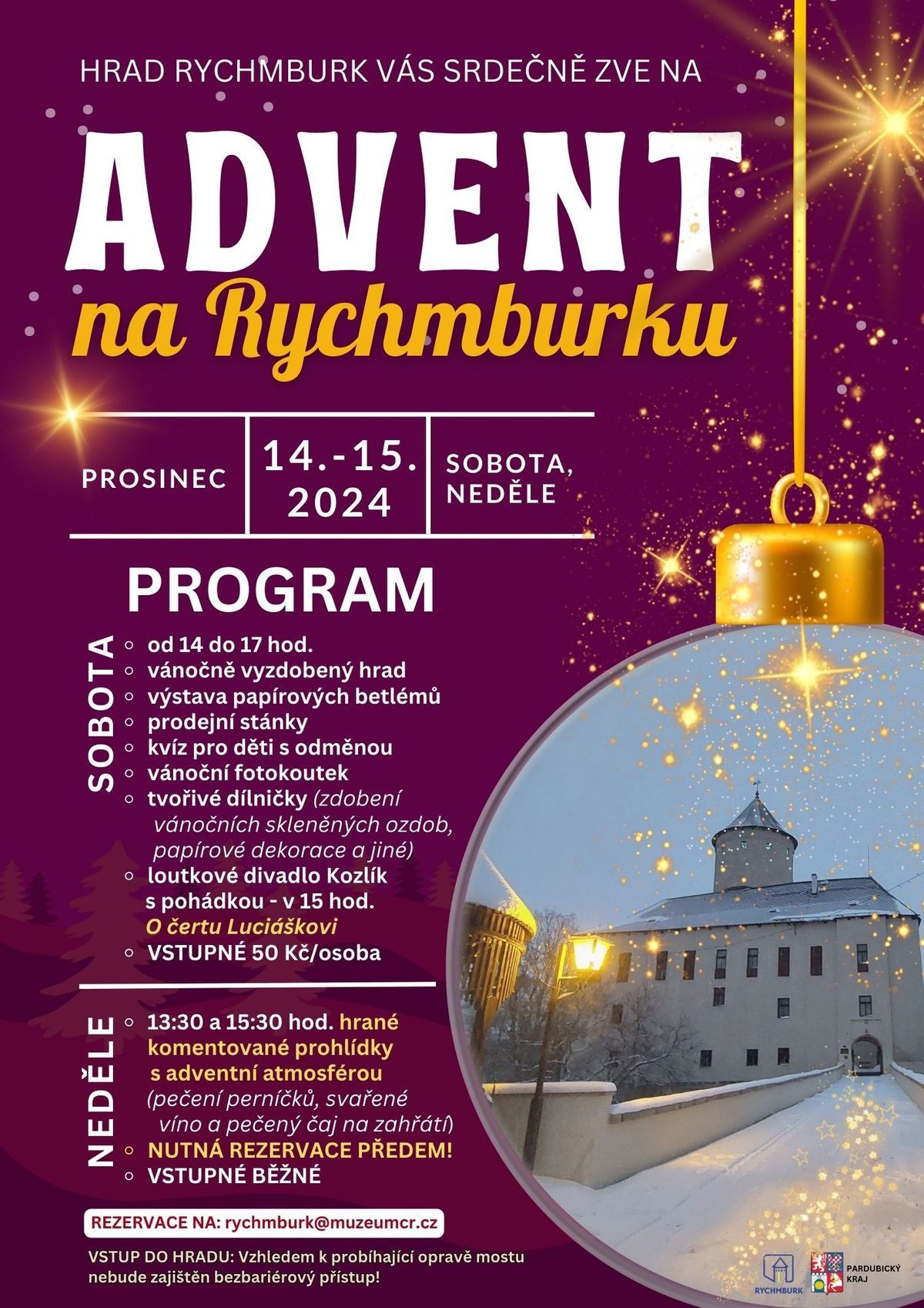 Advent na hradu Rychmburku