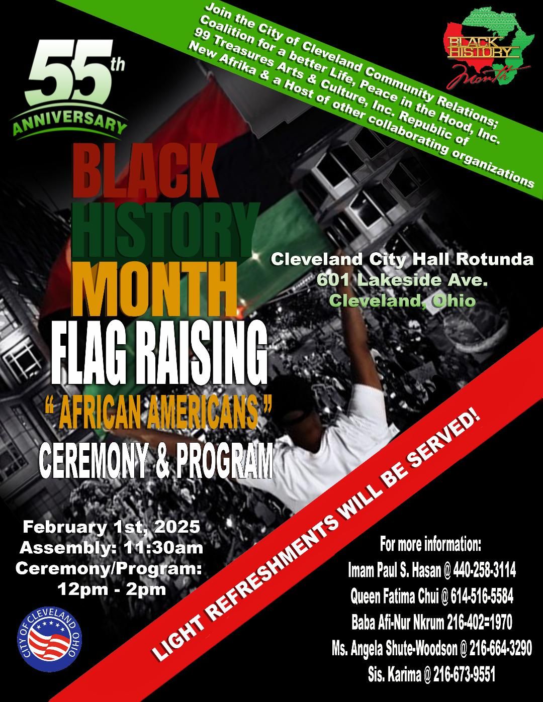 55th Annual Black History Month Flag Raising Ceremony and Program