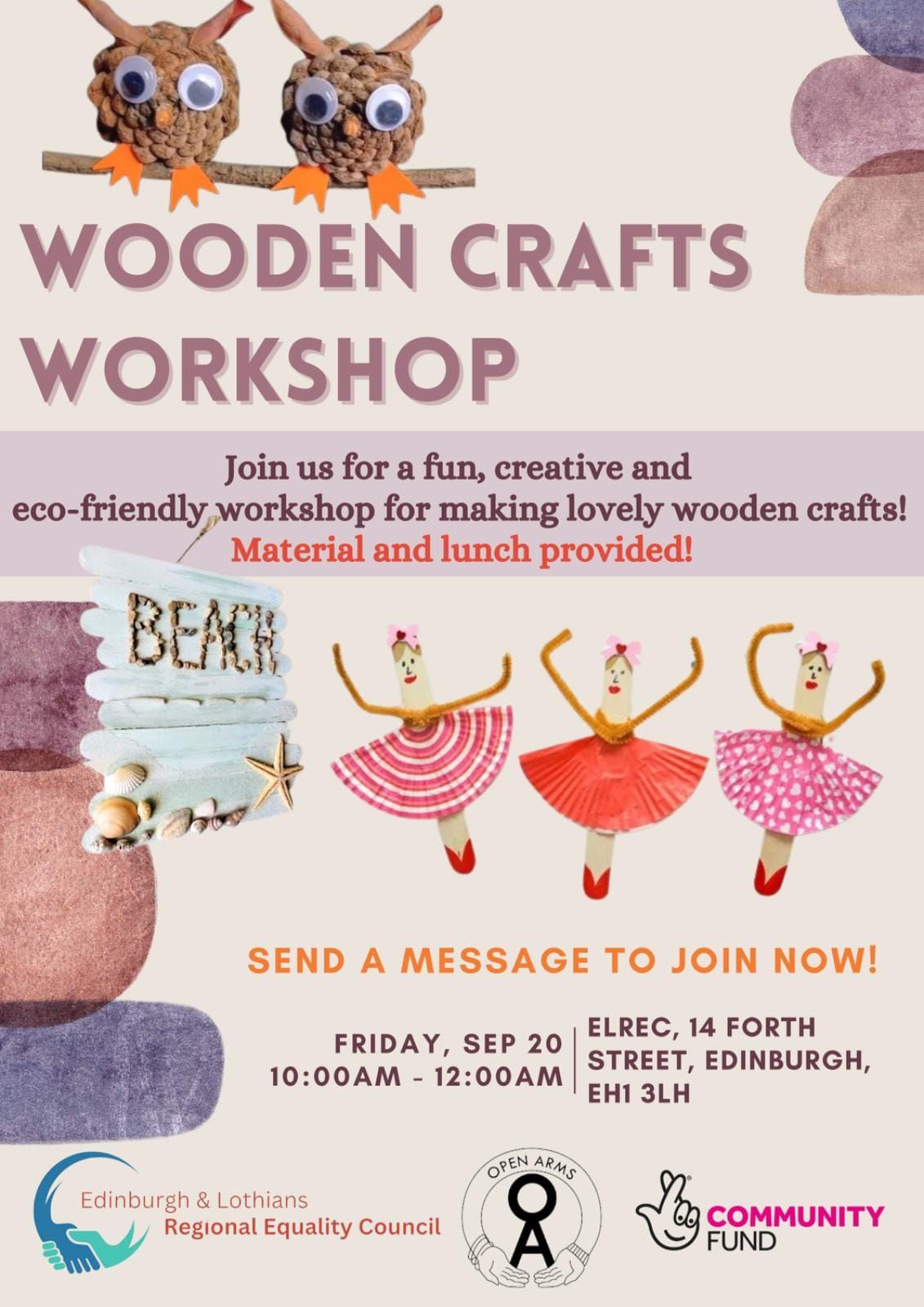 Wooden Crafts Workshop by ELREC -Open Arms Project 