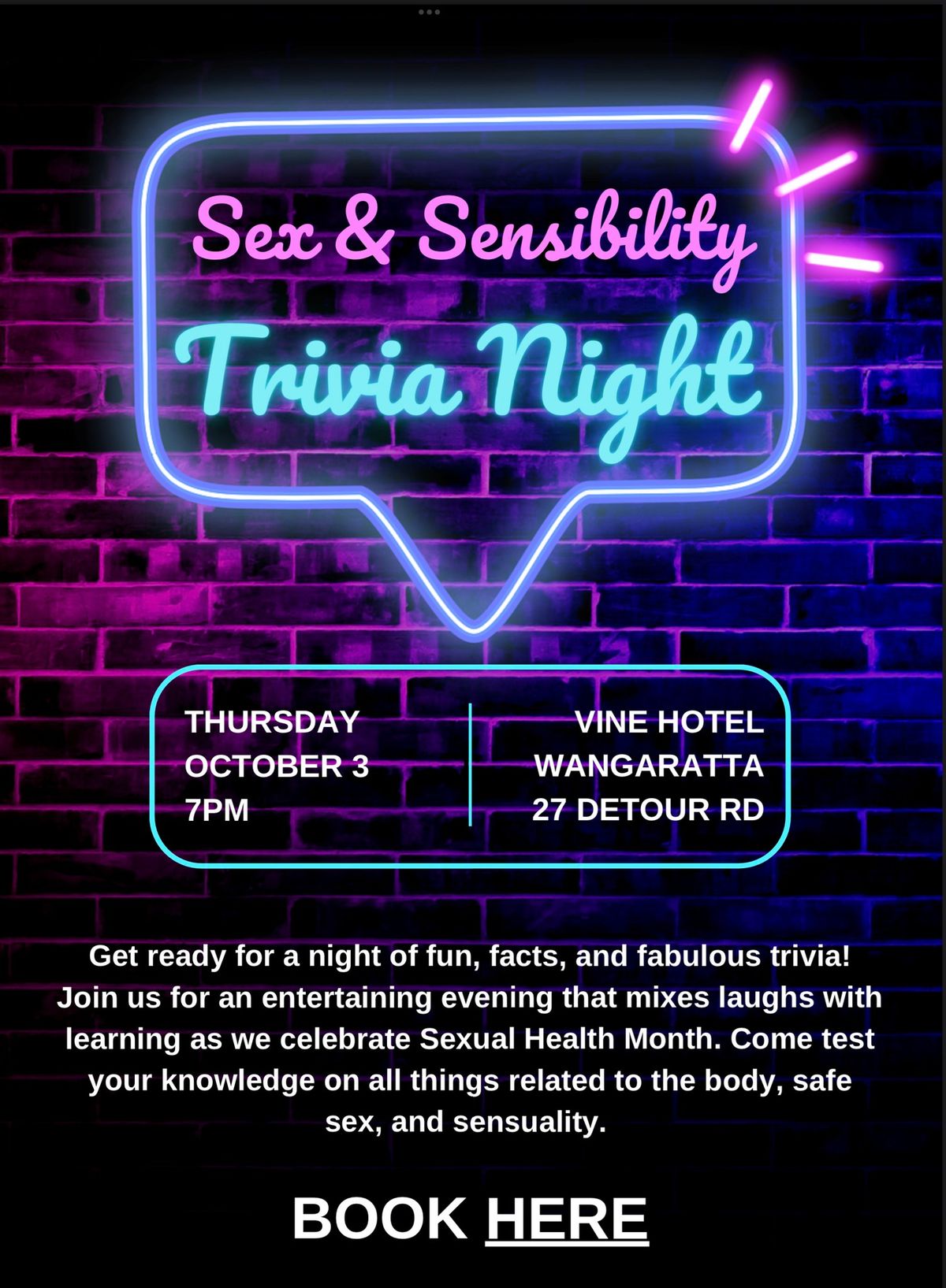 Trivia Night, CERSH (Centre Of Excellence In Rural Sexual Health)