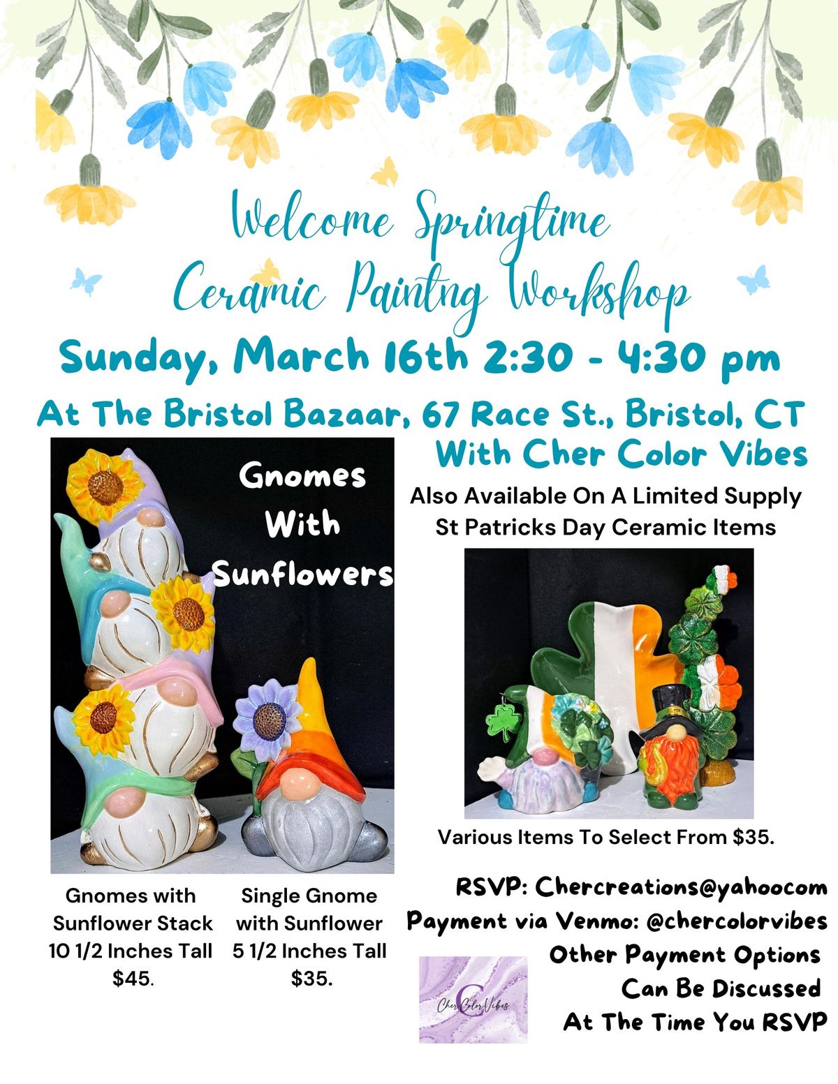 Welcome Springtime - A Ceramics Painting Workshop @ The Bristol Bazaar