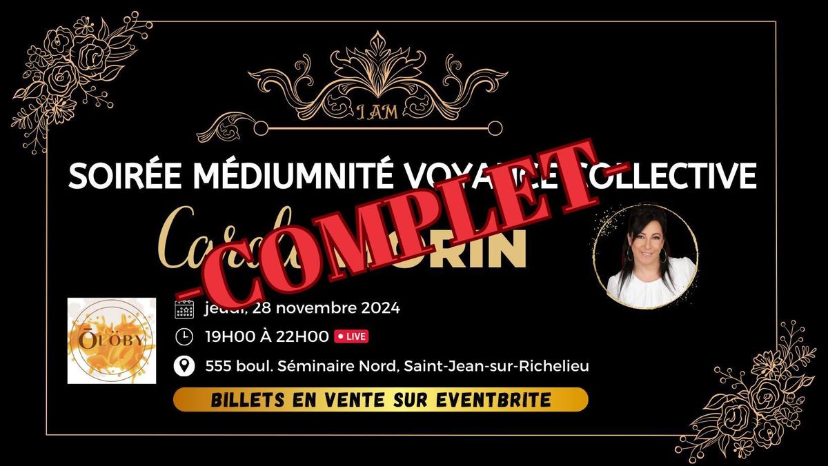 COMPLET - M\u00e9diumnit\u00e9 et Voyance collective (ST-JEAN)