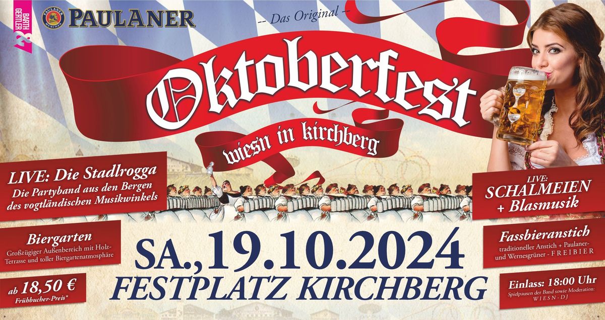 Das Gro\u00dfe Oktoberfest - Wiesn in Kirchberg\u00ae 19.10.2024