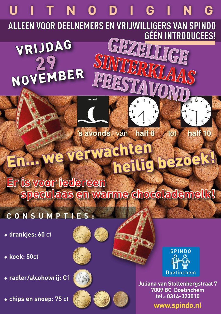 Gezellige Sinterklaas feestavond