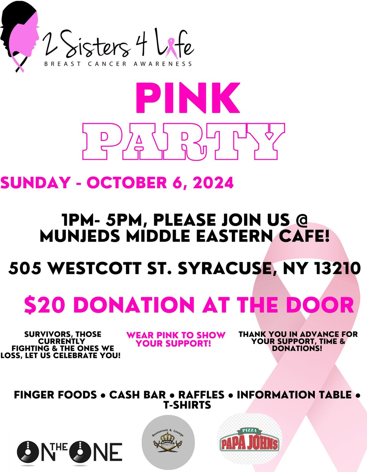 2Sisters4Life Breast Cancer Awareness Annual Pink Party 